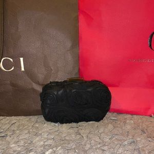 BCBG rose tool clutch